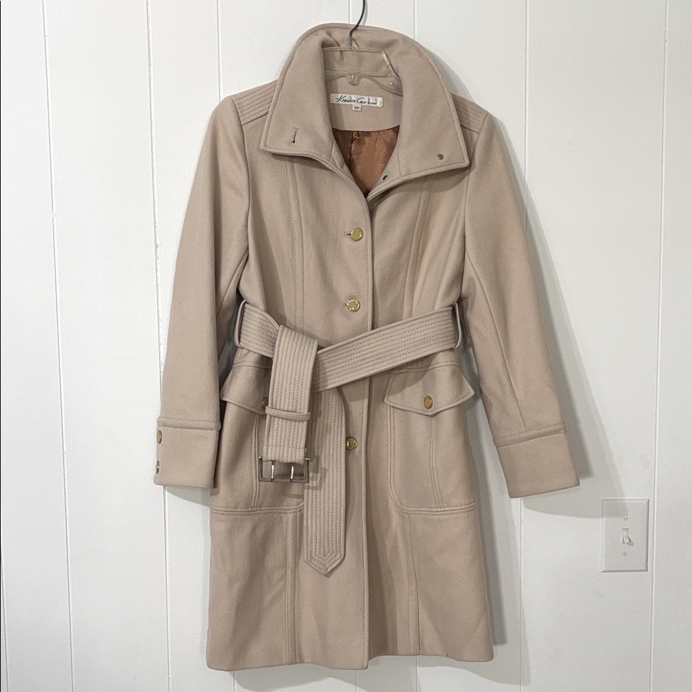 KENNETH COLE NEW YORK Women's Wool Peacoat Trench‎ Coat, Size 6P